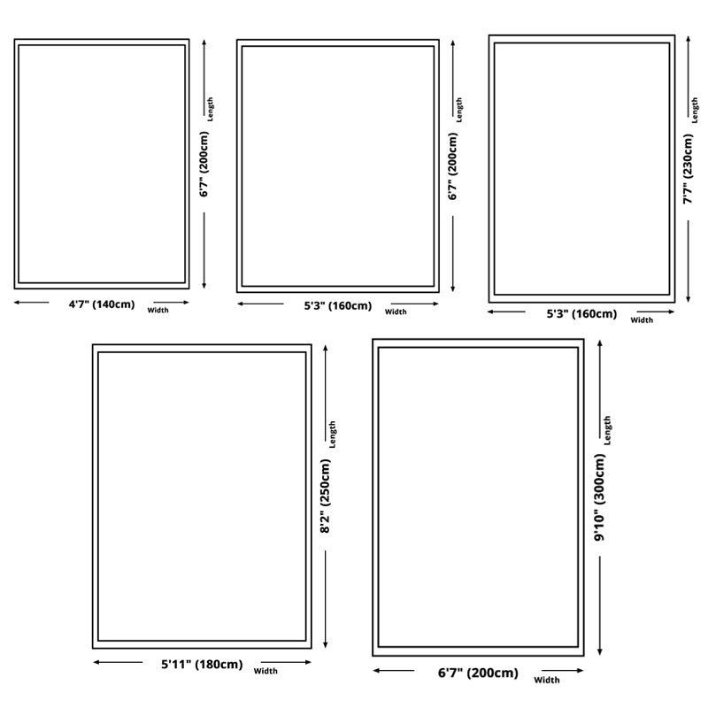 White Tone Trendy Rug Polyester Carpet Abstract Print Indoor Rug Anti-Slip Backing for Living Room