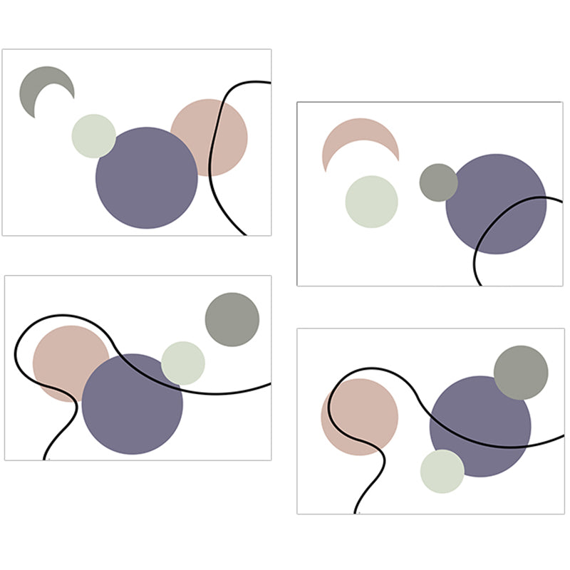 White Tone Nordic Rug Polyester Carpet Color Block Indoor Rug Non-Slip Backing for Living Room