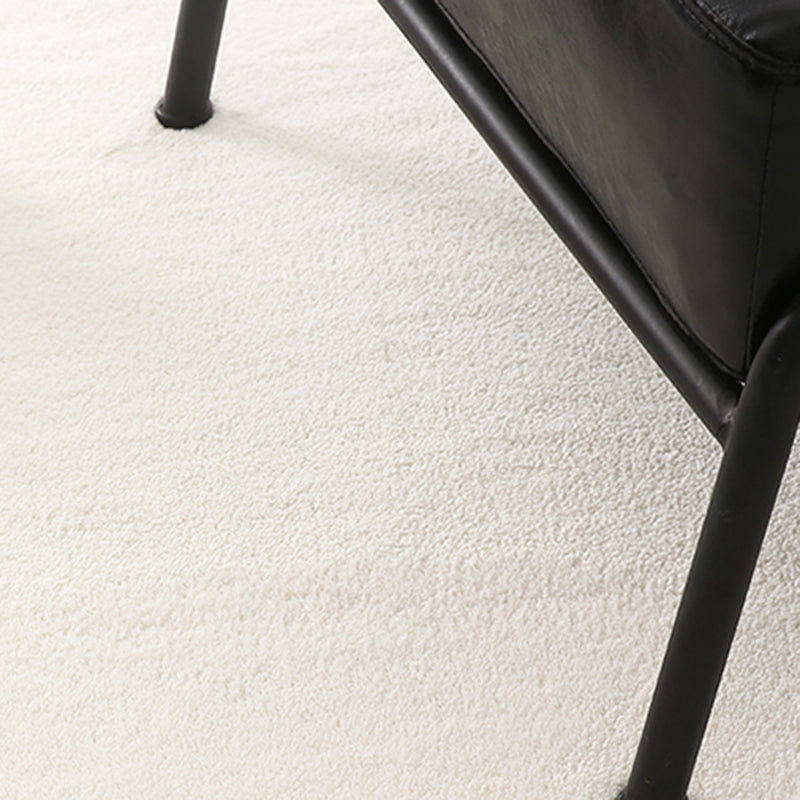 White Tone Nordic Rug Polyester Carpet Color Block Indoor Rug Non-Slip Backing for Living Room