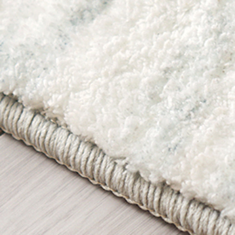 White Tone Casual Indoor Rug Polyester Abstract  Pattern Carpet Anti-Slip Backing Rug for Home Decor