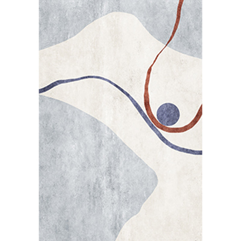 Tapis d'intérieur moderne mélangé de couleurs, bloc de couleurs en Polyester, avec support antidérapant, pour la décoration de la maison
