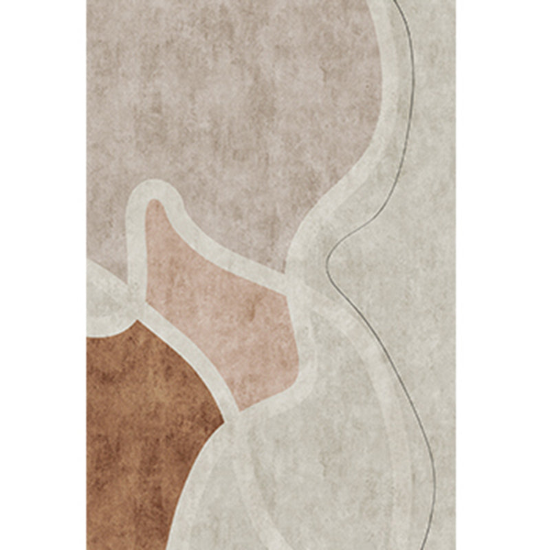 Tapis d'intérieur moderne mélangé de couleurs, bloc de couleurs en Polyester, avec support antidérapant, pour la décoration de la maison