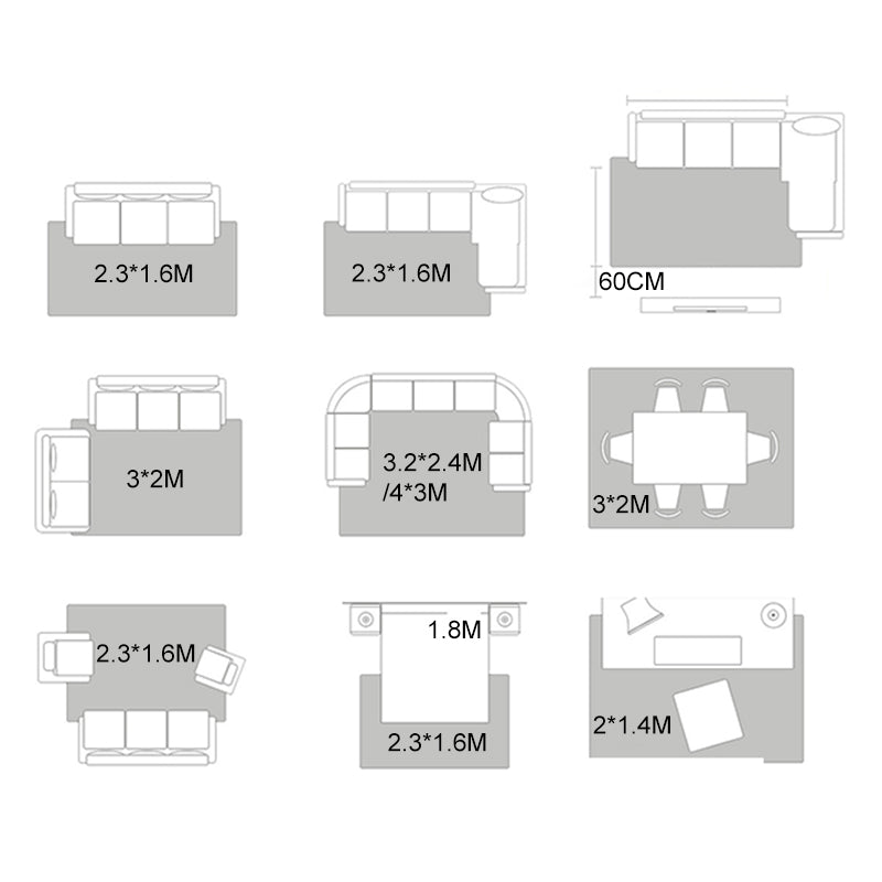 White Tone Home Decor Carpet Simple Abstract Pattern Area Rug Polyester with Non-Slip Backing Rug