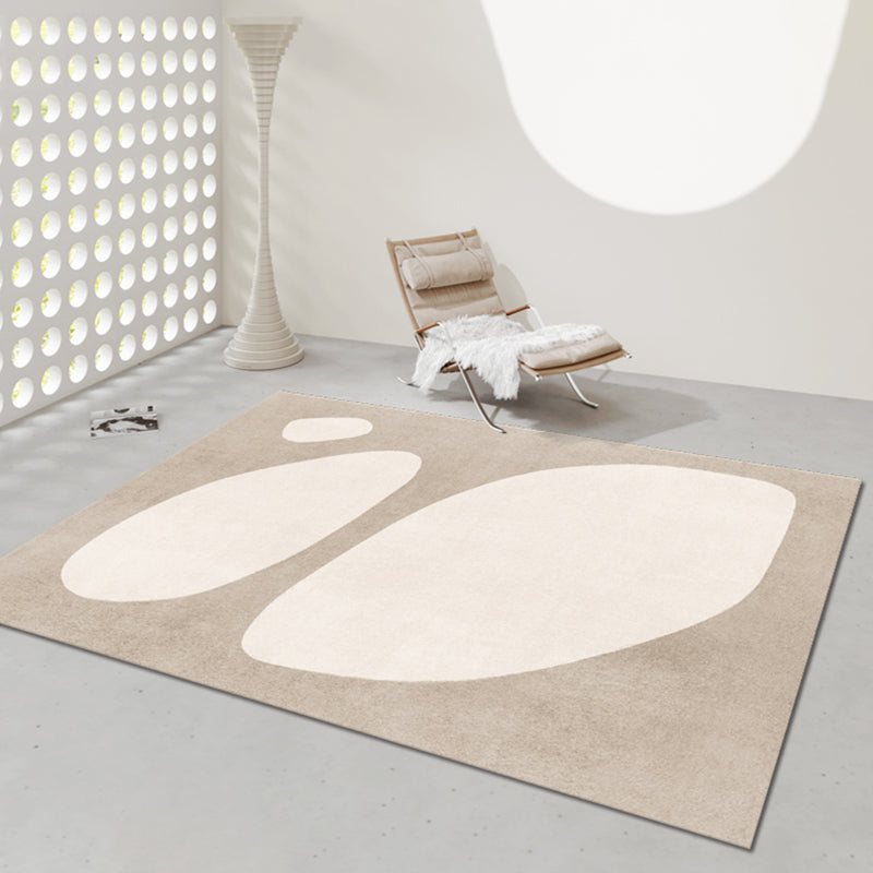 Brown Tone Home Decor Carpet Simplicity Abstract Color Block Area Rug Polyester with Easy Care Rug