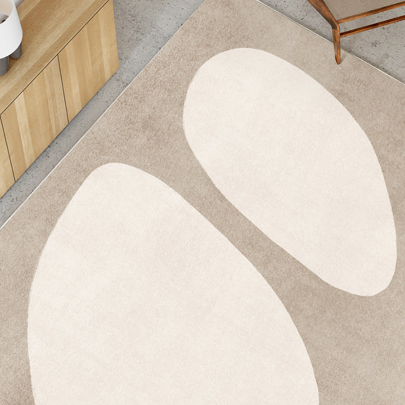 Brown Tone Home Decor Carpet Simplicity Abstract Color Block Area Rug Polyester with Easy Care Rug