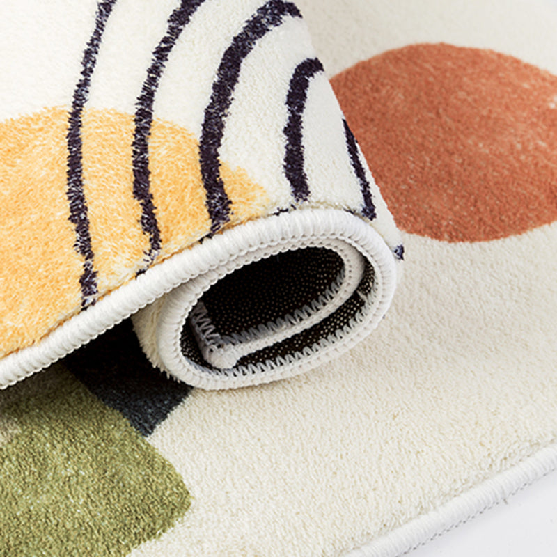 Wittint woondecoratietapijt Minimalistisch kleurblok-vloerkleed Polyester met vlekbestendig vloerkleed