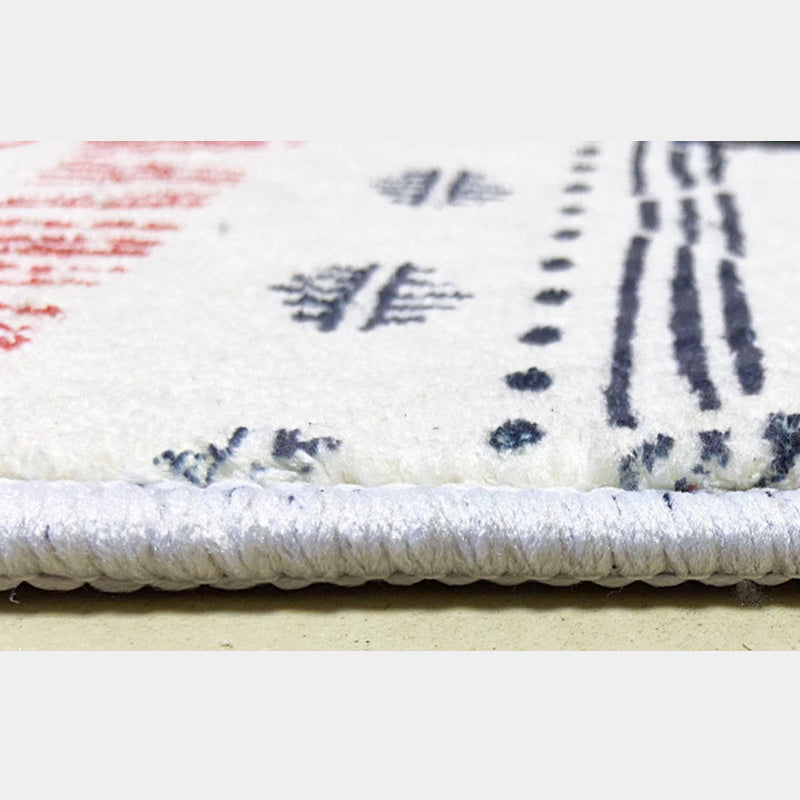 Chic White Area Teppich Polyester Leitungsmuster Fläche Teppich waschbarer Pflege Teppich für Wohnzimmer