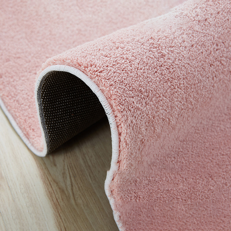 Grauer Teppich in reiner Farbe, Polyester-Teppich, rutschfester Teppich für die Inneneinrichtung
