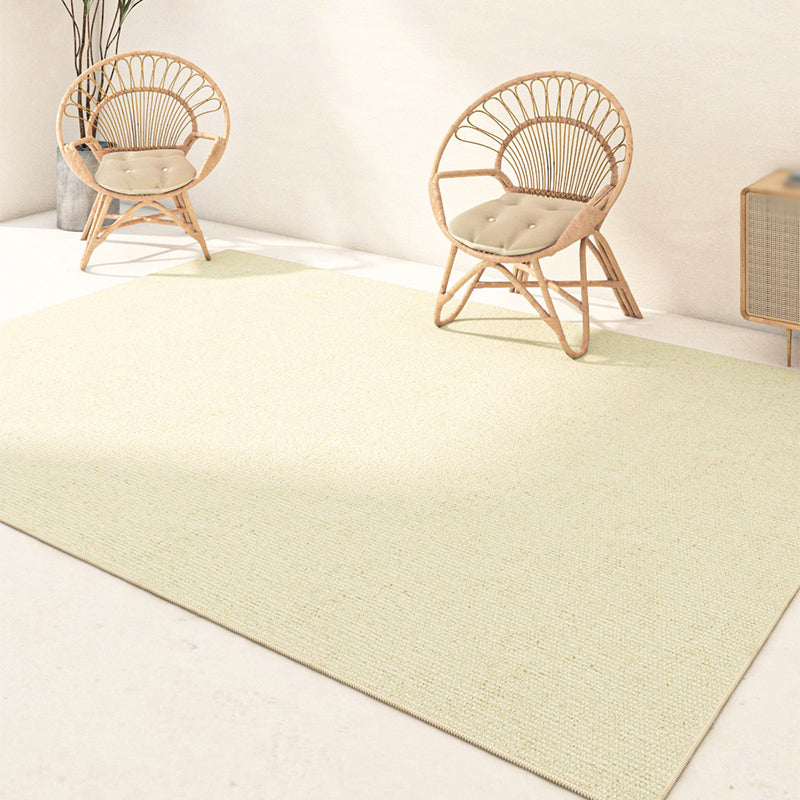 Minimalist Indoor Rug Solid Color Modern Area Rug Polyester Stain Resistant Rug for Living Room