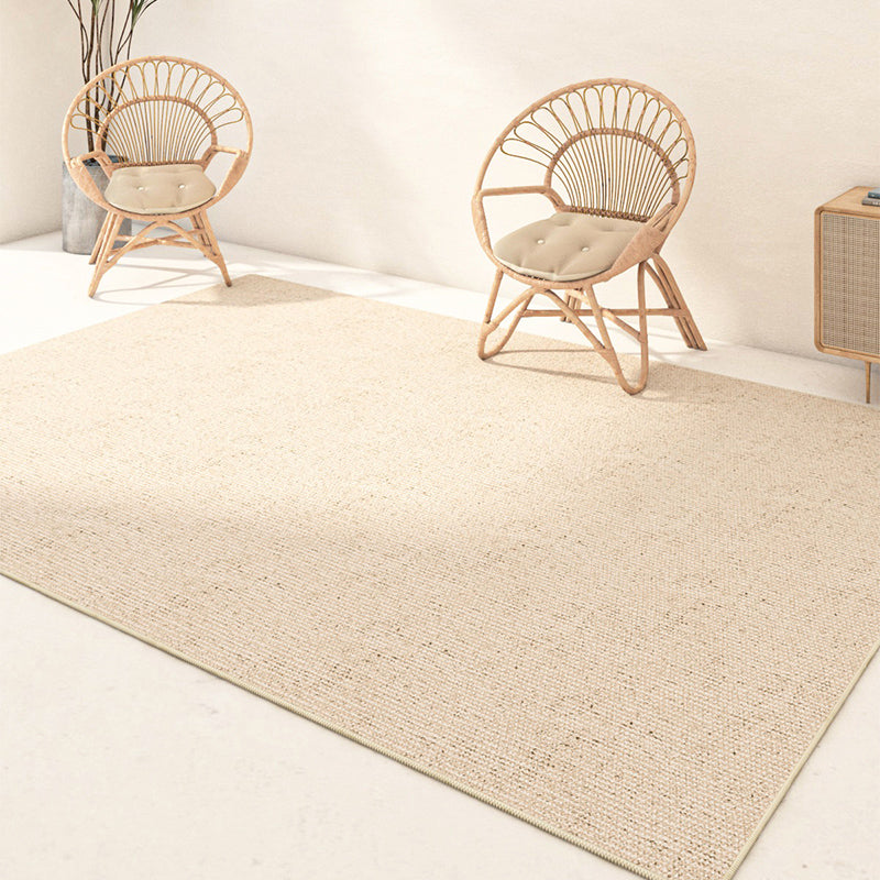 Minimalist Indoor Rug Solid Color Modern Area Rug Polyester Stain Resistant Rug for Living Room