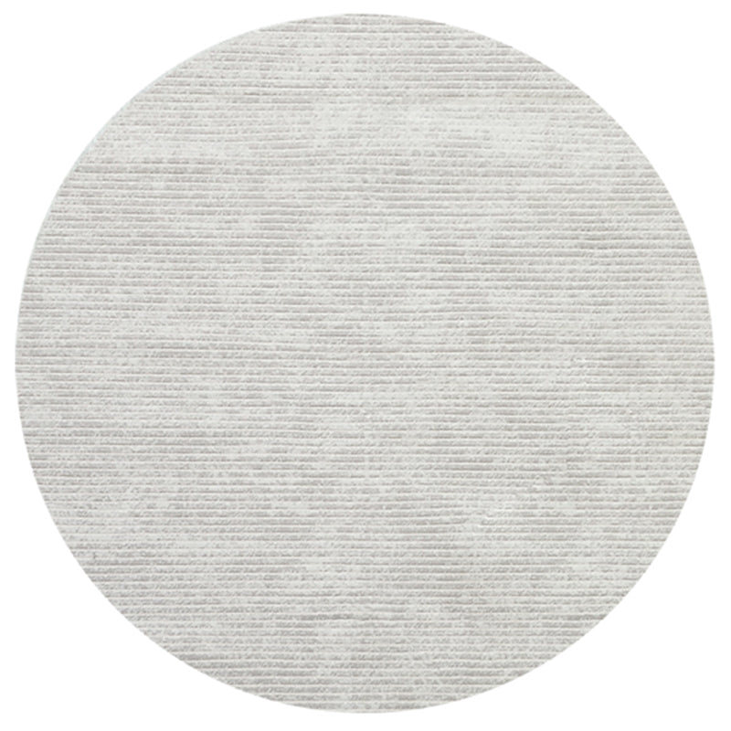 Gray Living Room Carpet Casual Solid Color Area Carpet Polyester Washable Indoor Rug