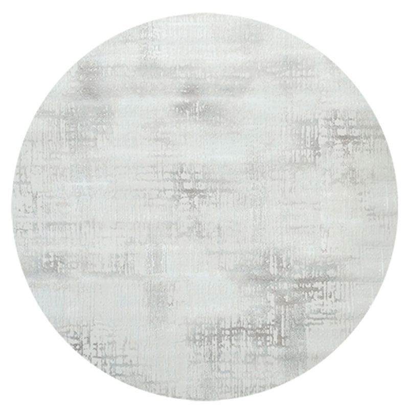 Gray Living Room Carpet Casual Solid Color Area Carpet Polyester Washable Indoor Rug