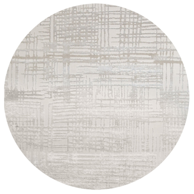 Gray Living Room Carpet Casual Solid Color Area Carpet Polyester Washable Indoor Rug