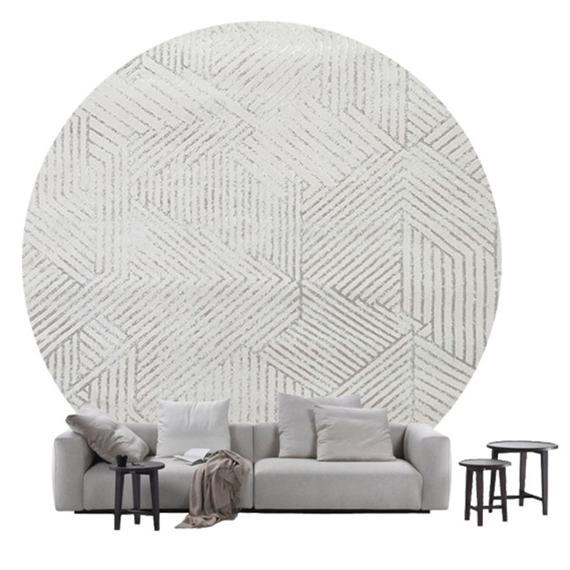 Gray Living Room Carpet Casual Solid Color Area Carpet Polyester Washable Indoor Rug