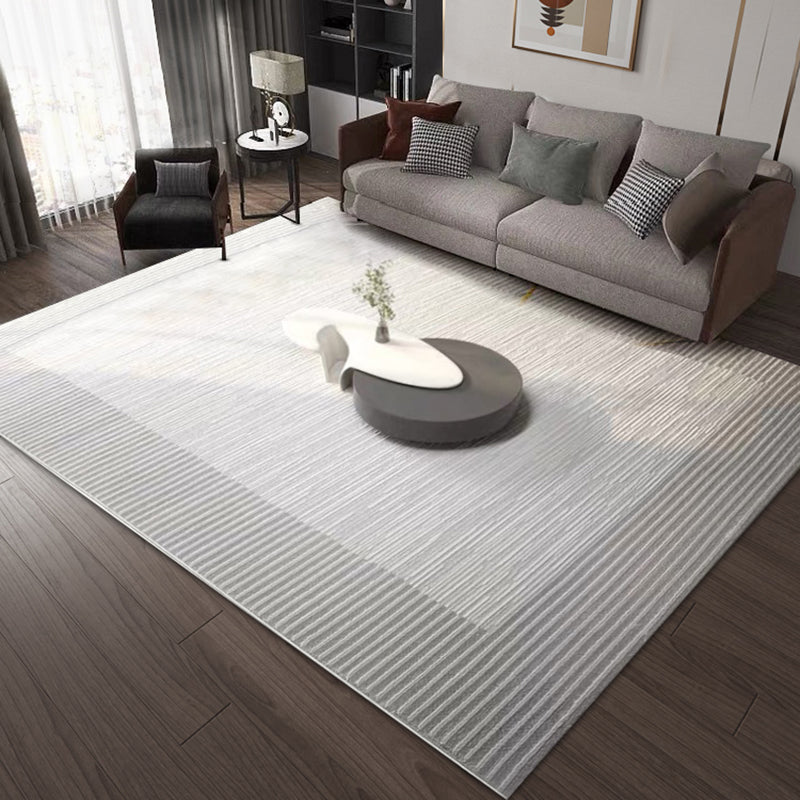 Gray Pure Color Carpet Polyester Casual Area Carpet Anti-Split Rug for Indoor Room