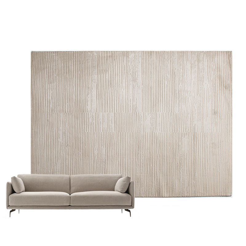 Simple Apricot Modern Rug Polyester Solid Color Area Rug Non-Slip Rug for Living Room