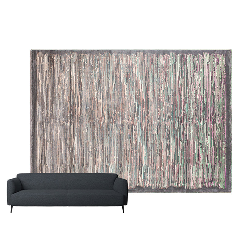 Simple Apricot Modern Rug Polyester Solid Color Area Rug Non-Slip Rug for Living Room