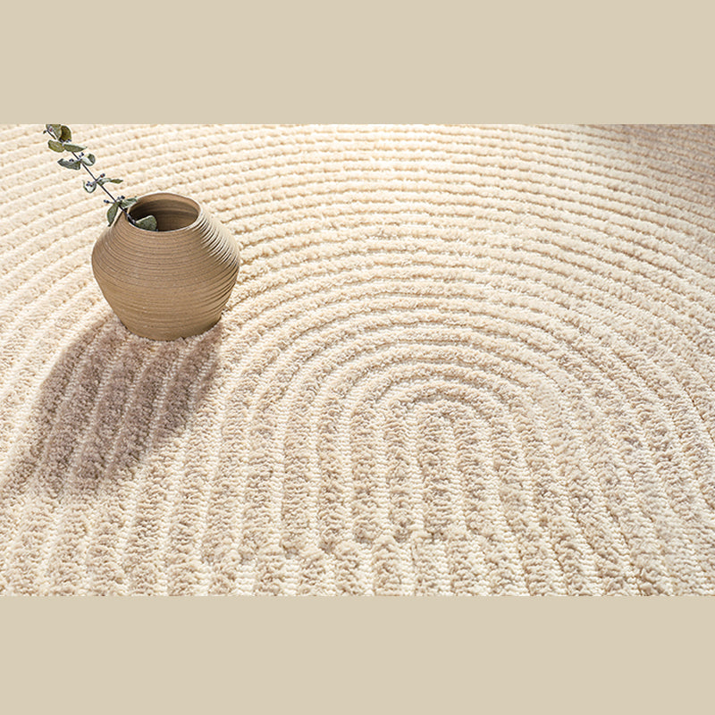 Stylish Grey Modern Rug Polyester Stripe Pattern Area Carpet Non-Slip Backing Rug for Home Decor