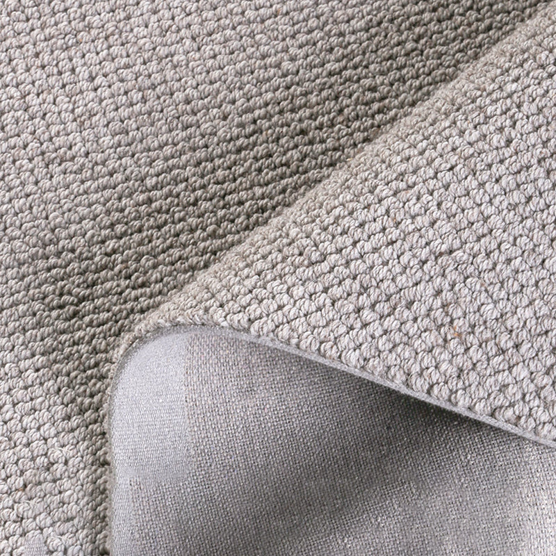 Ausgefallener grauer moderner Teppich aus einfarbigem Polyester mit rutschfester Rückseite für die Inneneinrichtung