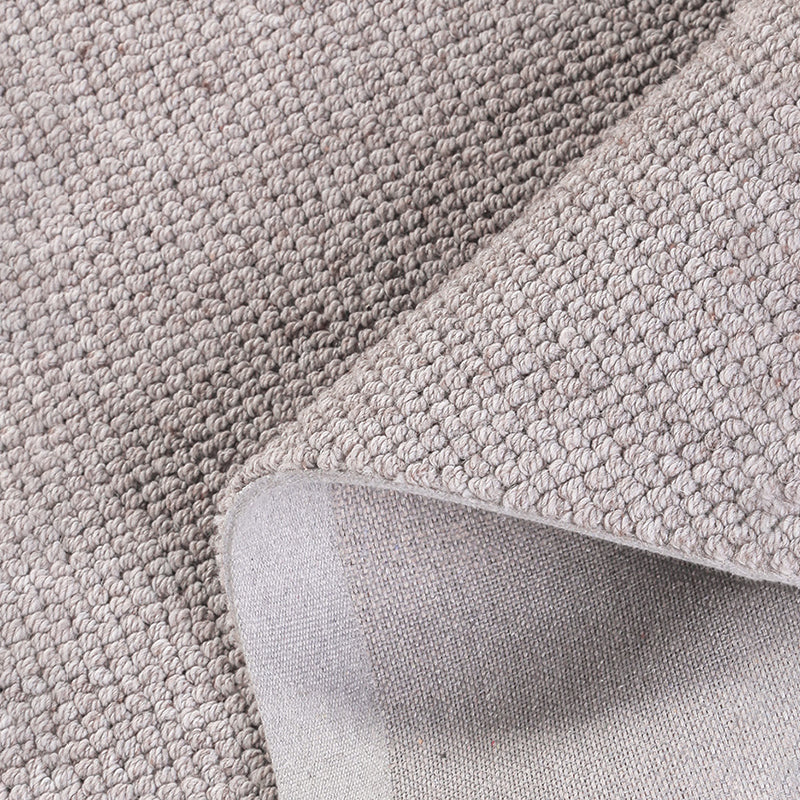 Ausgefallener grauer moderner Teppich aus einfarbigem Polyester mit rutschfester Rückseite für die Inneneinrichtung