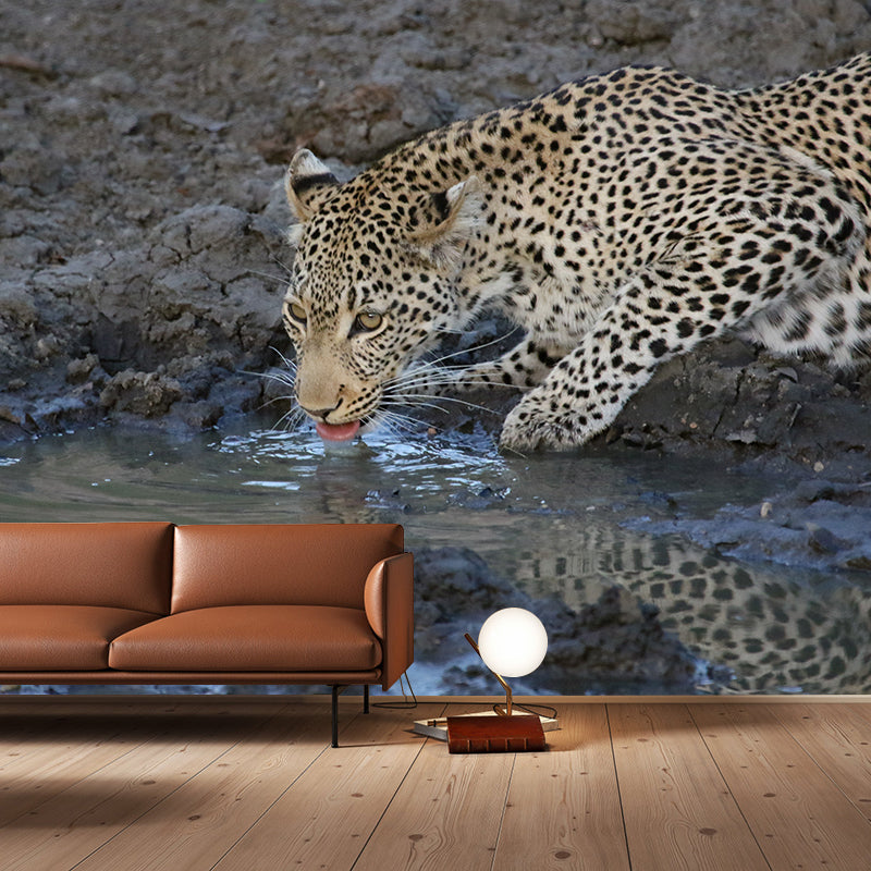 Creative Leopard Animal Wallpaper Mural Full Size Bedroom Decor Design