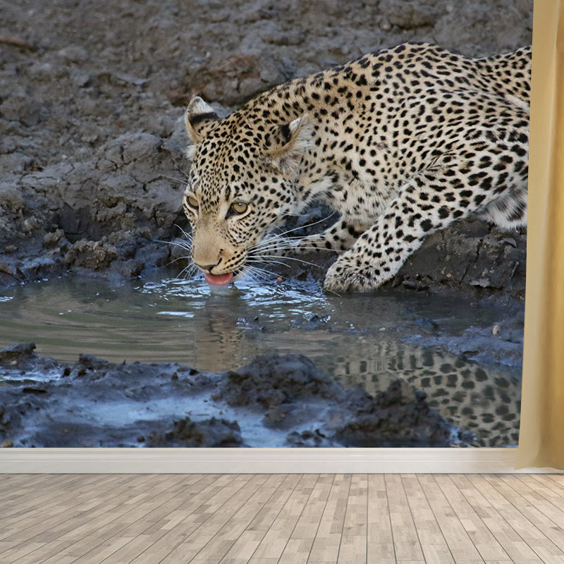 Creative Leopard Animal Wallpaper Mural Full Size Bedroom Decor Design