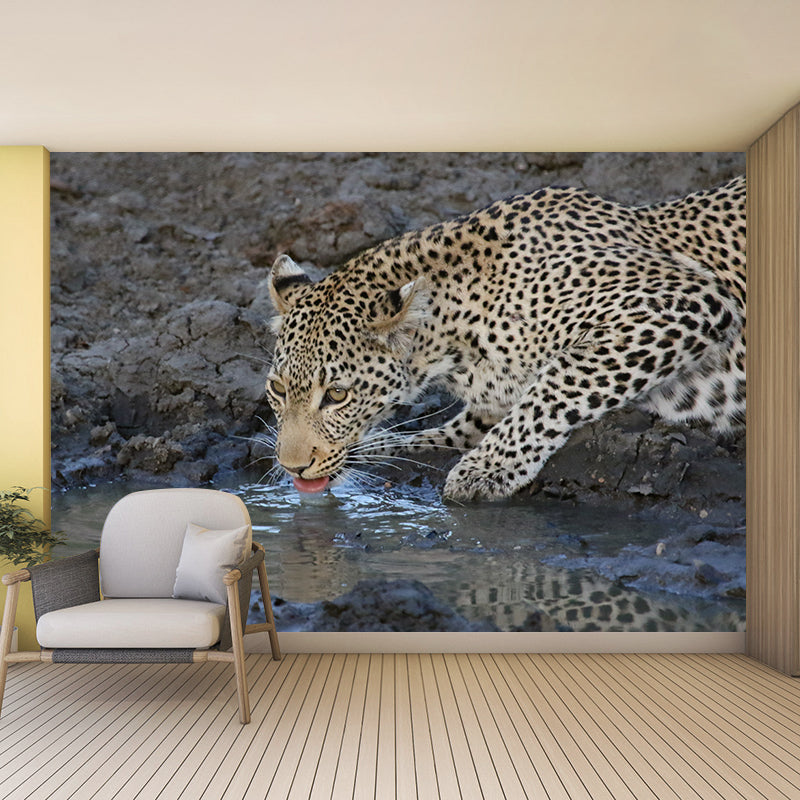 Creative Leopard Animal Wallpaper Mural Full Size Bedroom Decor Design