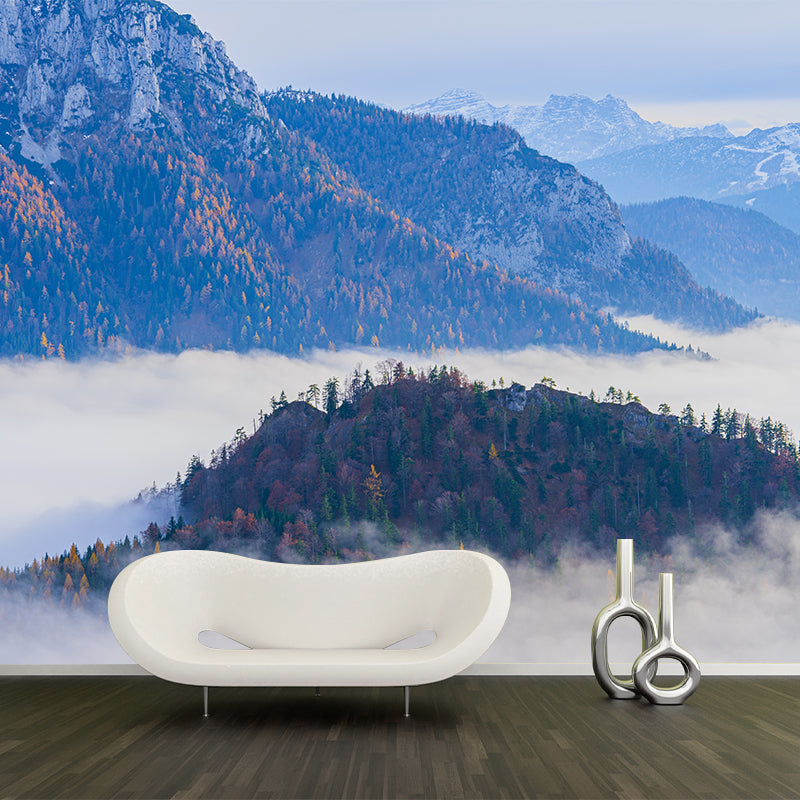 Mountain Landscape Mural Decal Waterproofing, Wall Covering for Living Room