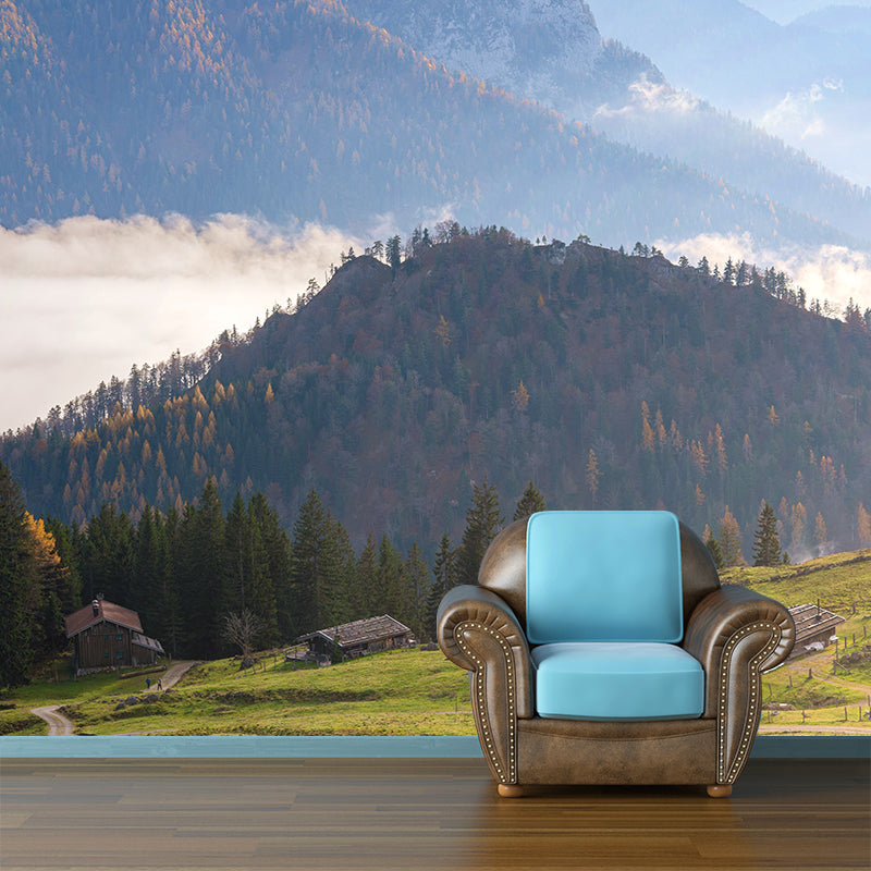 Mountain Landscape Mural Decal Waterproofing, Wall Covering for Living Room