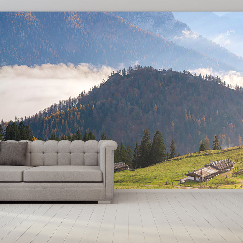 Mountain Landscape Mural Decal Waterproofing, Wall Covering for Living Room