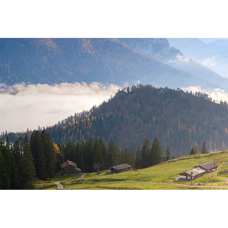 Mountain Landscape Mural Decal Waterproofing, Wall Covering for Living Room