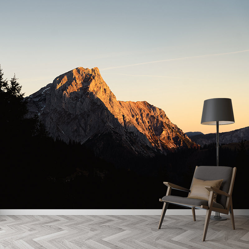 Modern Style Mountain Mural Wallpaper Moisture Resistant Bedroom Wall Art