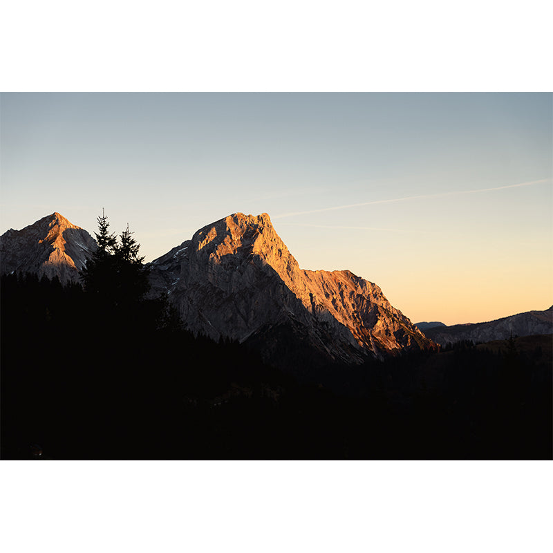 Modern Style Mountain Mural Wallpaper Moisture Resistant Bedroom Wall Art