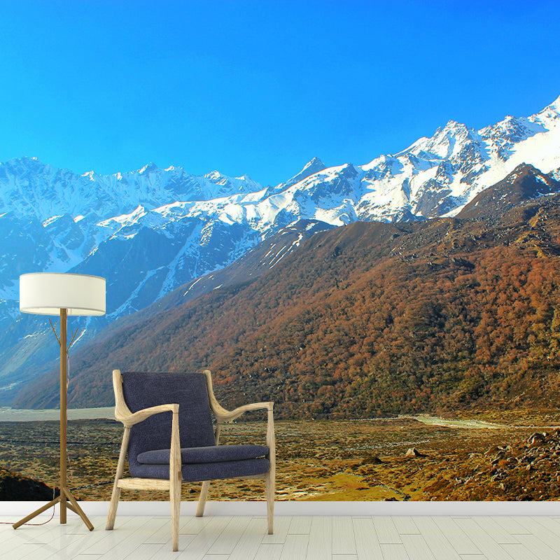 Mountain Range View Mural Wallpaper Stain-Proof Indoor Wall Art, Made to Measure