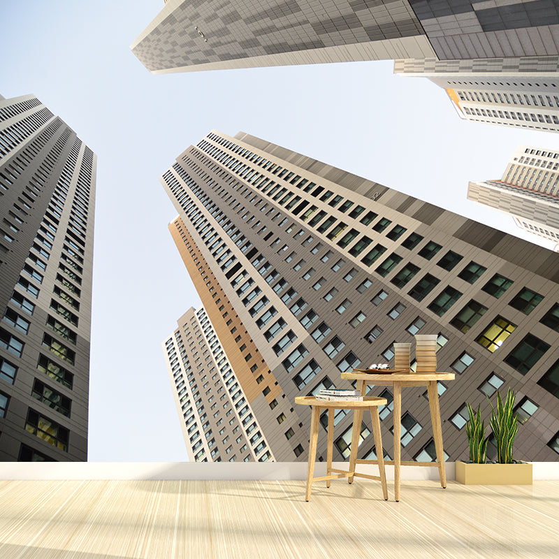 Full Size Urban Building Mural Wallpaper for Meeting Room Office Wall Decor