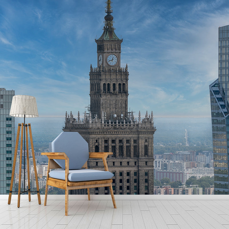 Full Size Urban Building Mural Wallpaper for Meeting Room Office Wall Decor