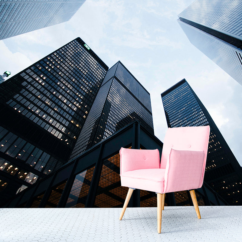 High Building Murals Stain-Resistant Contemporary Wall Decor for Office