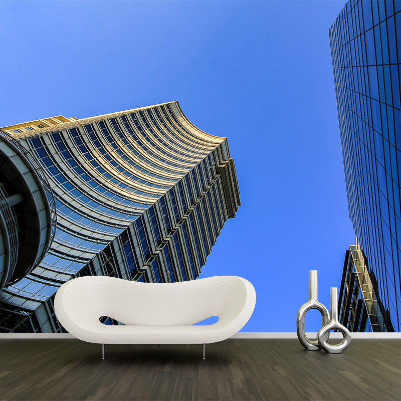 Urban Building Wall Decor for Office and Meeting Room, Stain-Resistant Murals