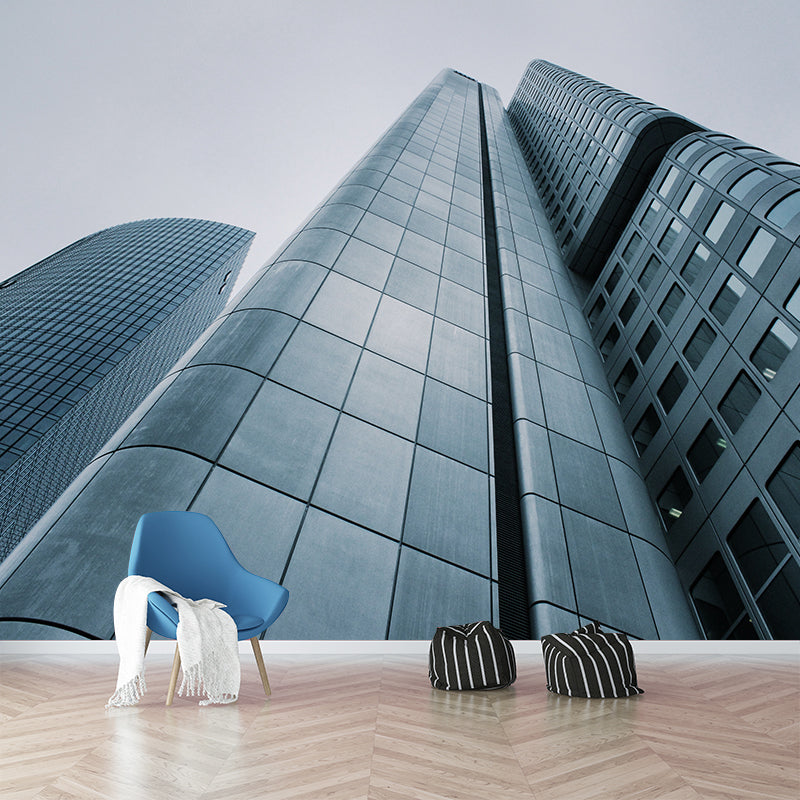 Urban Building Wall Decor for Office and Meeting Room, Stain-Resistant Murals