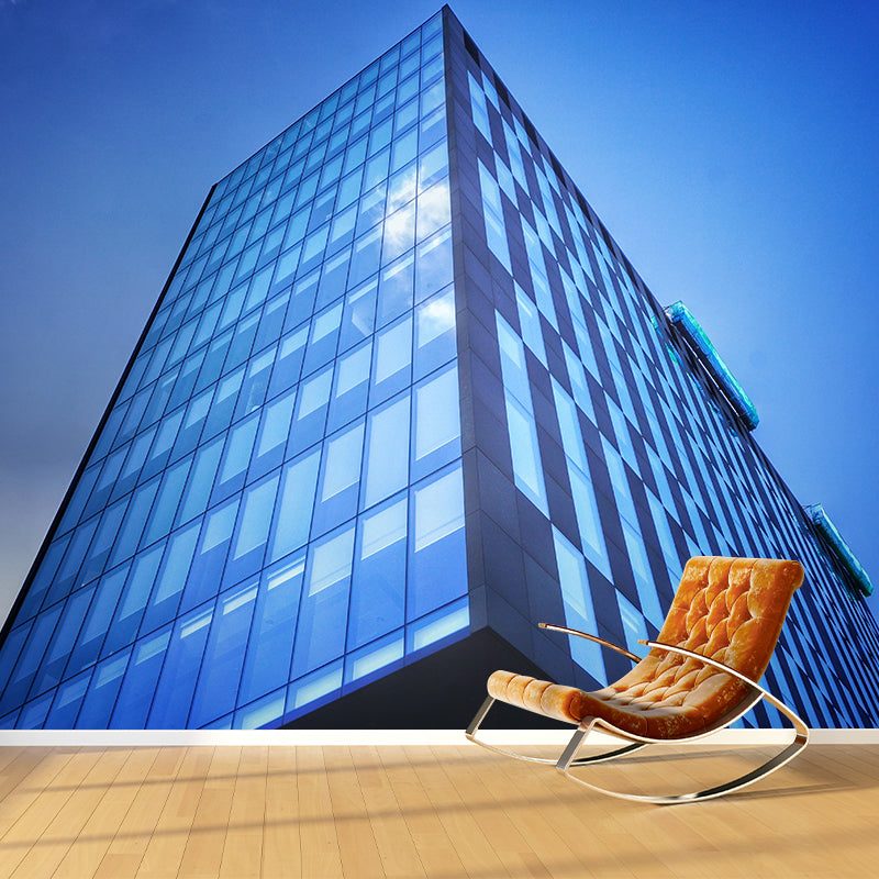 Urban Building Wall Decor for Office and Meeting Room, Stain-Resistant Murals