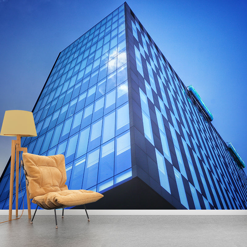 Urban Building Wall Decor for Office and Meeting Room, Stain-Resistant Murals