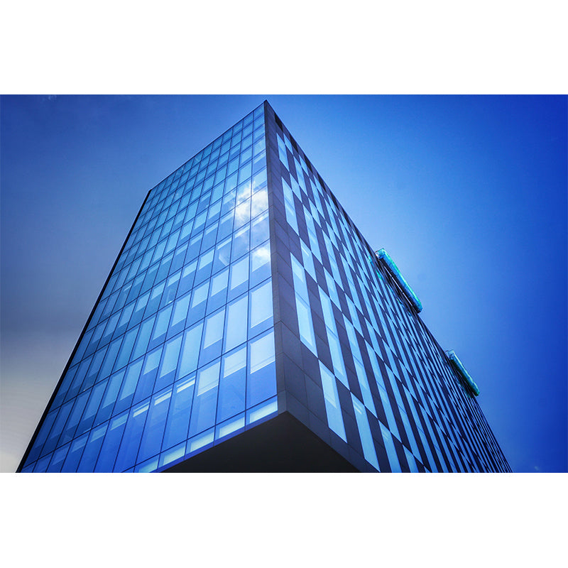 Urban Building Wall Decor for Office and Meeting Room, Stain-Resistant Murals