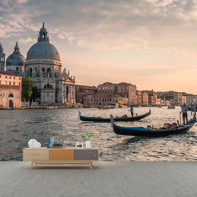 Photo City Mural Personalized Size Wall Covering for Meeting Room, Made to Measure