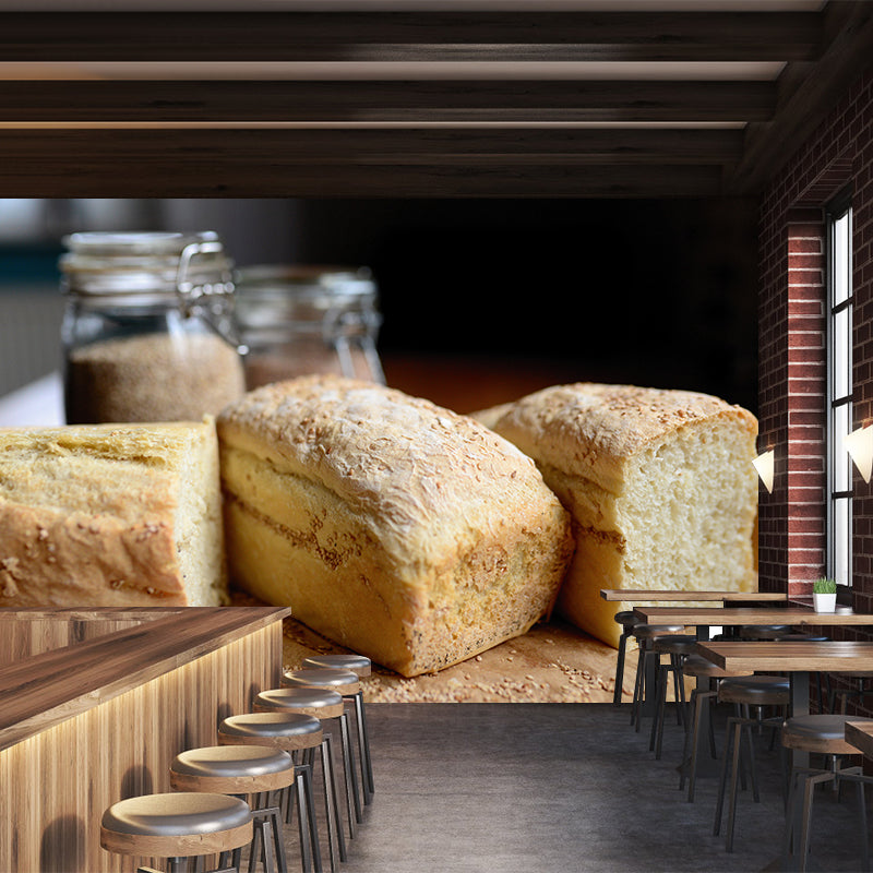 Delicious Bread Waterproof Wall Covering for Dessert Shop Baking Shop Wall Decor
