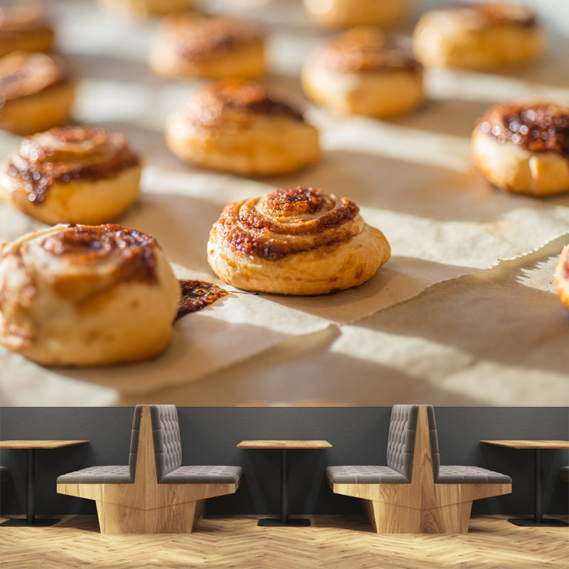 Tasty Dessert Mural Wallpaper Water-Resistant Wall Covering for Dessert Shop