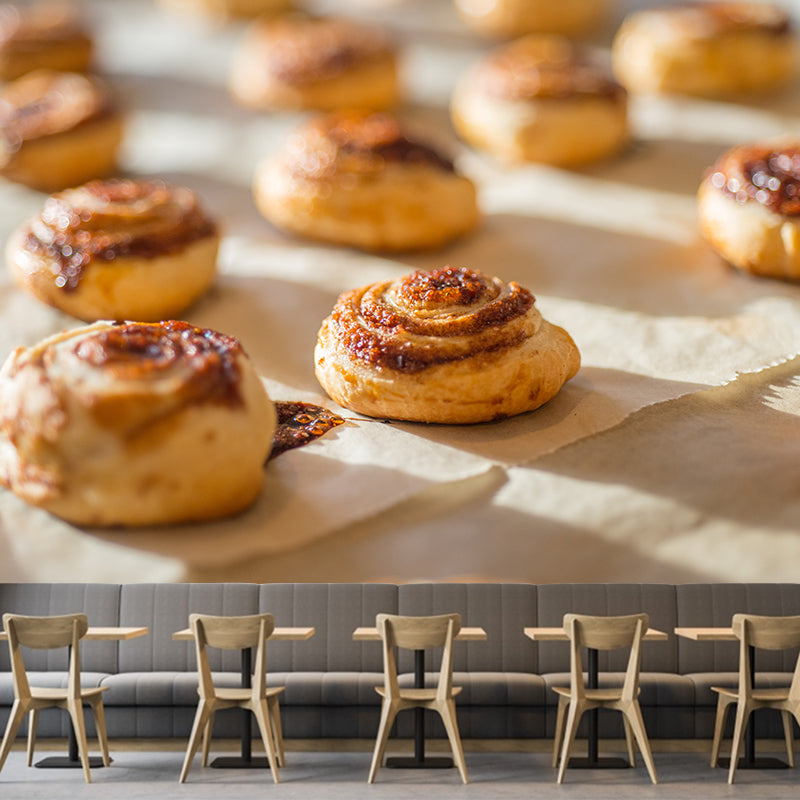 Tasty Dessert Mural Wallpaper Water-Resistant Wall Covering for Dessert Shop