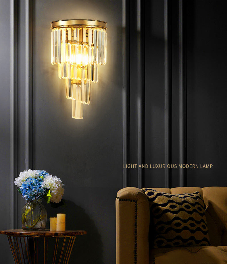 Prismatic Transparent Crystal Wall Light Sconce Modern Style 1-Light Wall Mounted Lighting