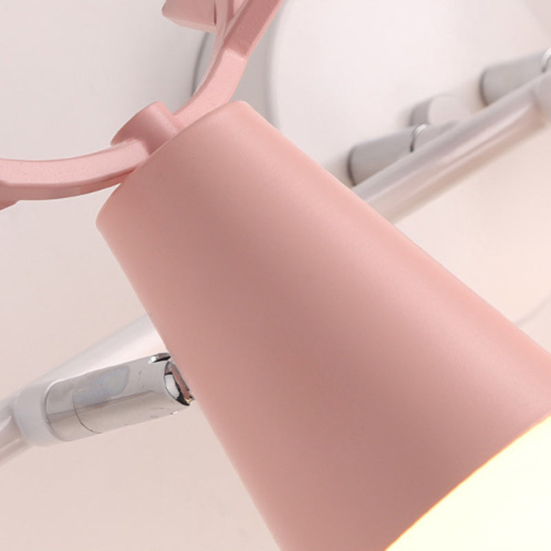 Unique Shade Wall Lighting Modern Nordic  Style Metal 1 Light Sconce Light in Pink and White