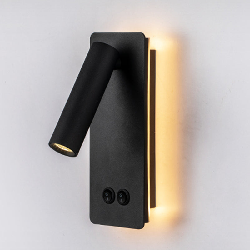 Modern Concise Rectangular LED Wall Light Aluminium Reading Wall Lamp for Bedroom