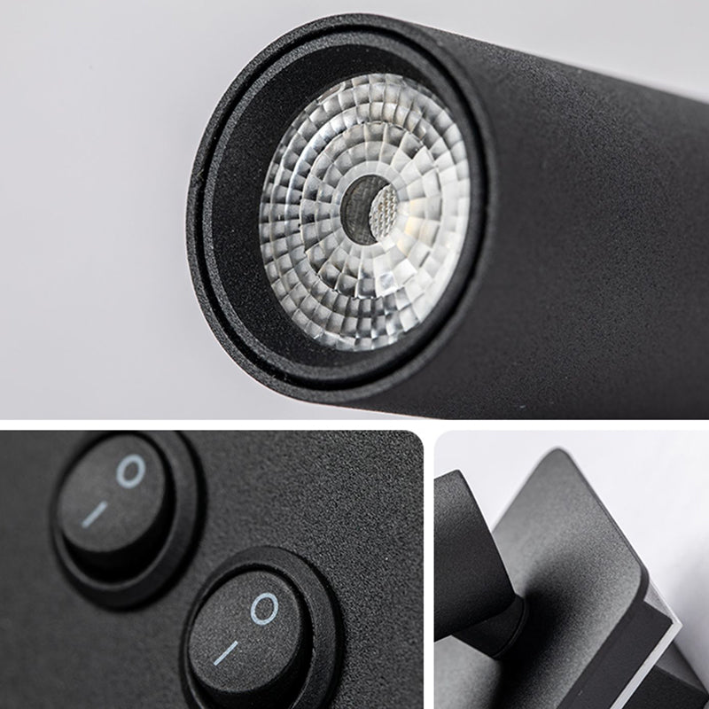 Modern Concise Rectangular LED Wall Light Aluminium Reading Wall Lamp for Bedroom